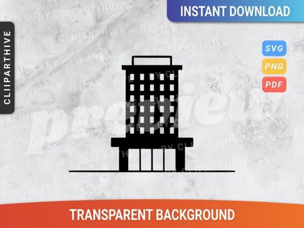 Modern Office Building Line Art SVG for Cricut and Silhouette | ClipArtHive