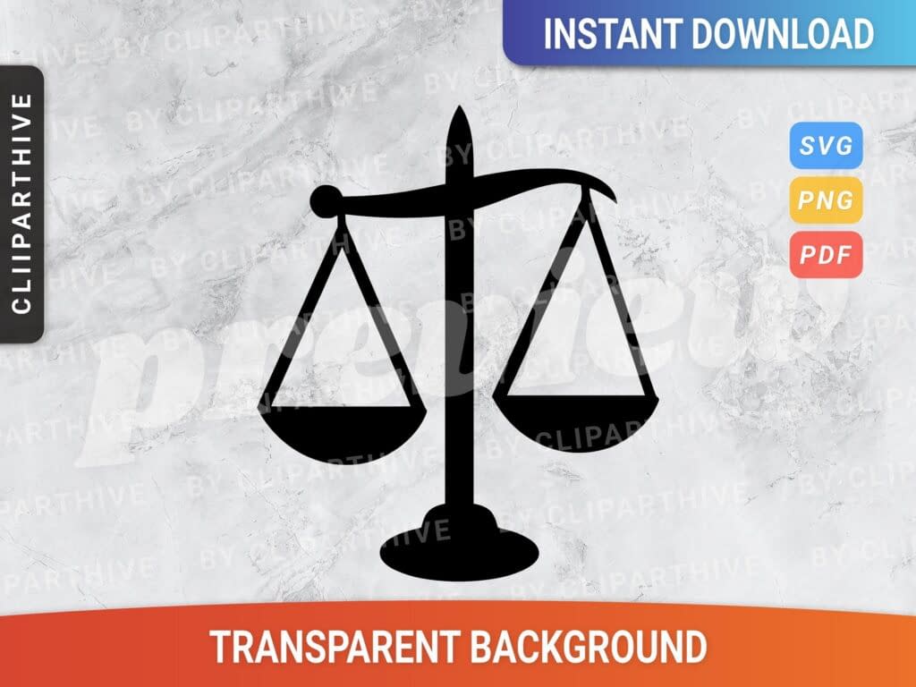 Scales of Justice Law Firm Logo Silhouette SVG | ClipArtHive